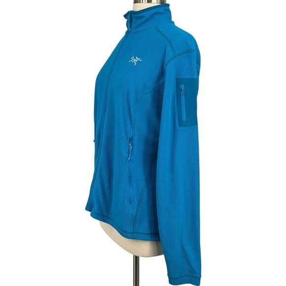 Arc'teryx Delta LT Full Zip Up Jacket Size L Blue Polartec Fleece Midlayer - Picture 3 of 10